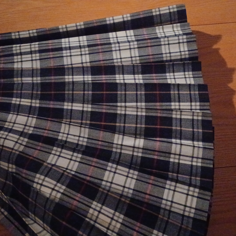 Talbot Black & White plaid tartan mini skirt sz 6-8 - Picture 2 of 3